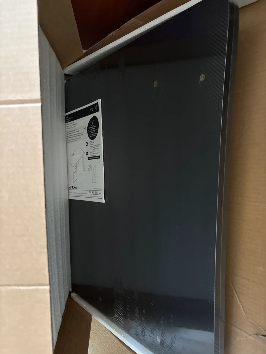 Black carbon fibre desk