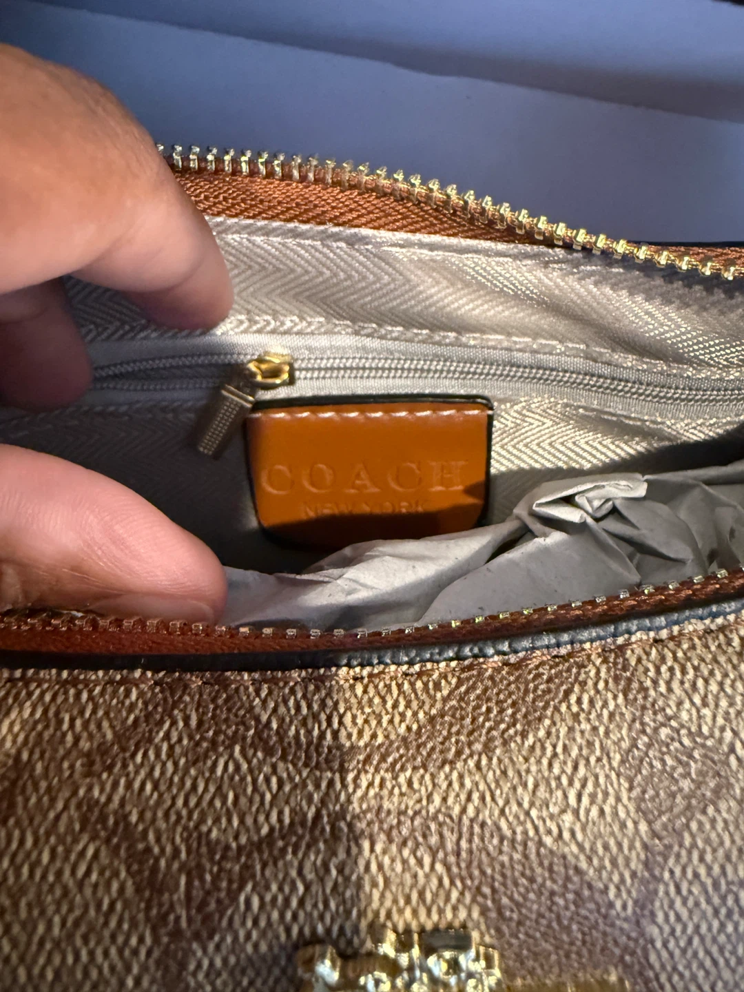 COACH Signature Canvas Shoulder Bag with Chain Strap - photo 2