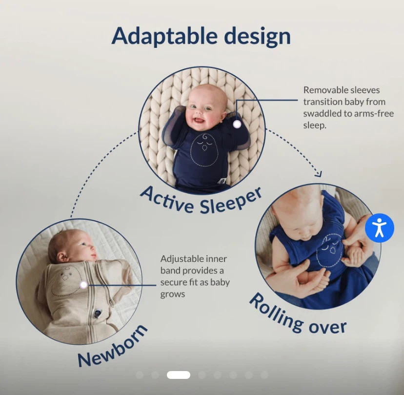 New Nested Bean Zen One Convertible Swaddle Small Navy - photo 3