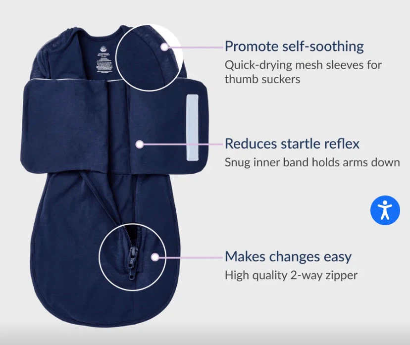 New Nested Bean Zen One Convertible Swaddle Small Navy - photo 5