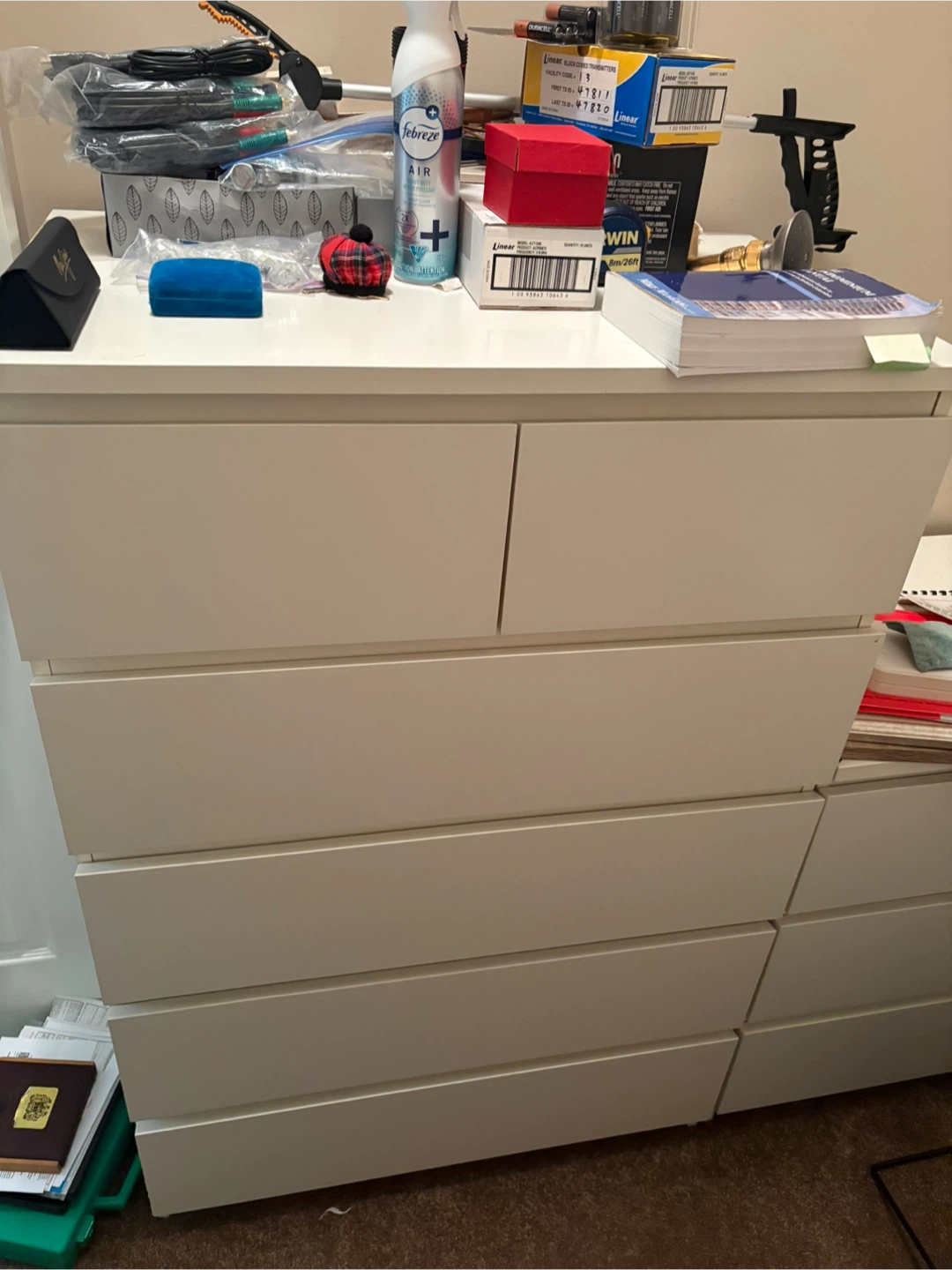 Wood 6 drawers & smaller 3 drawer