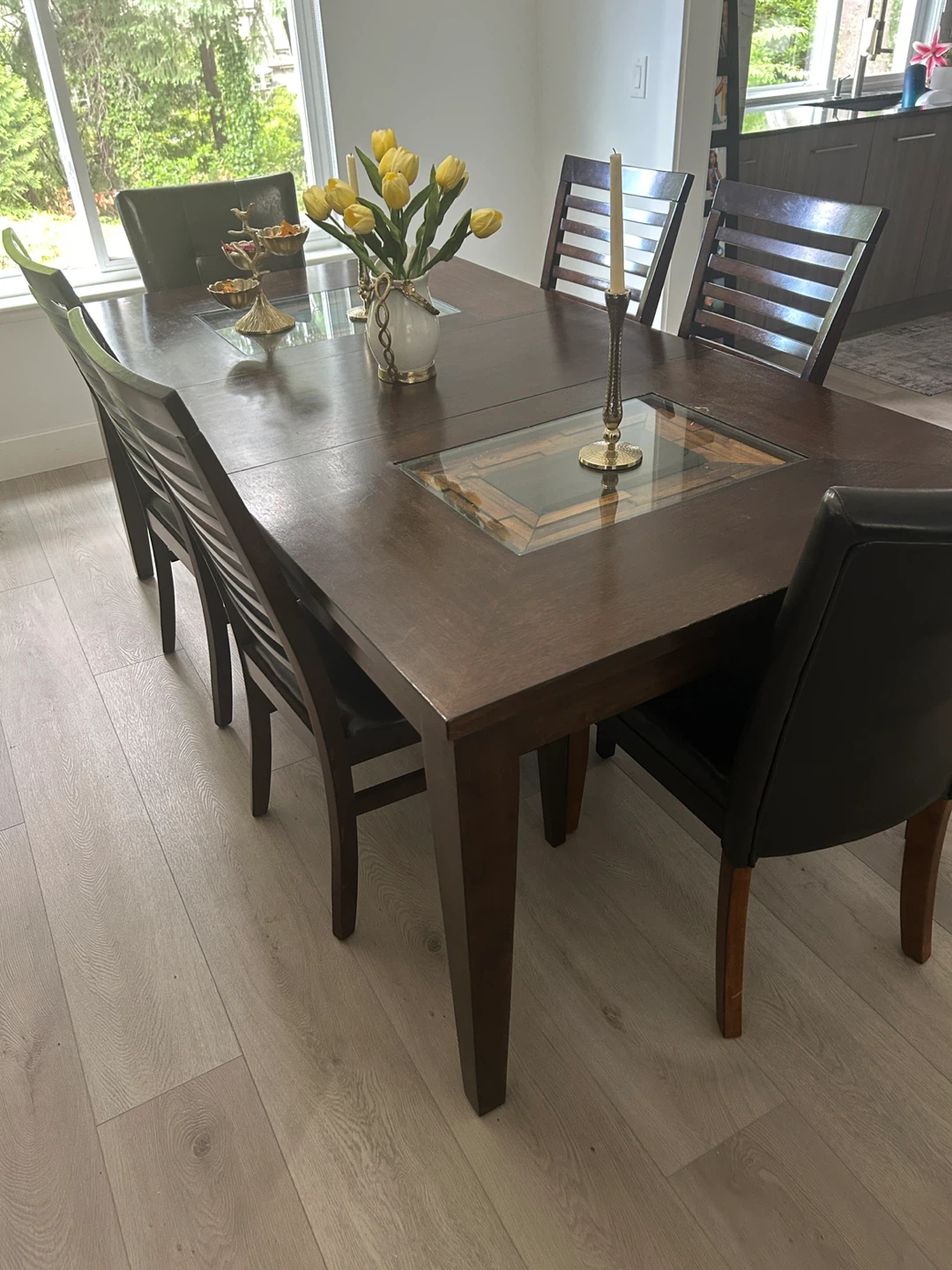 Stunning Extendable 7-Piece Dining Set + Matching Luxury Console - photo 2