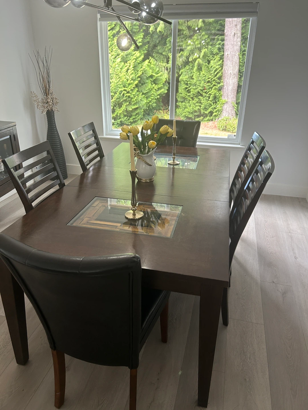 Stunning Extendable 7-Piece Dining Set + Matching Luxury Console - photo 3