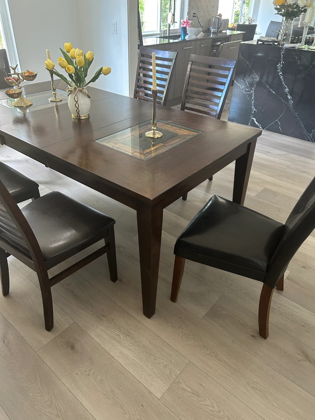 Stunning Extendable 7-Piece Dining Set + Matching Luxury Console - photo 5