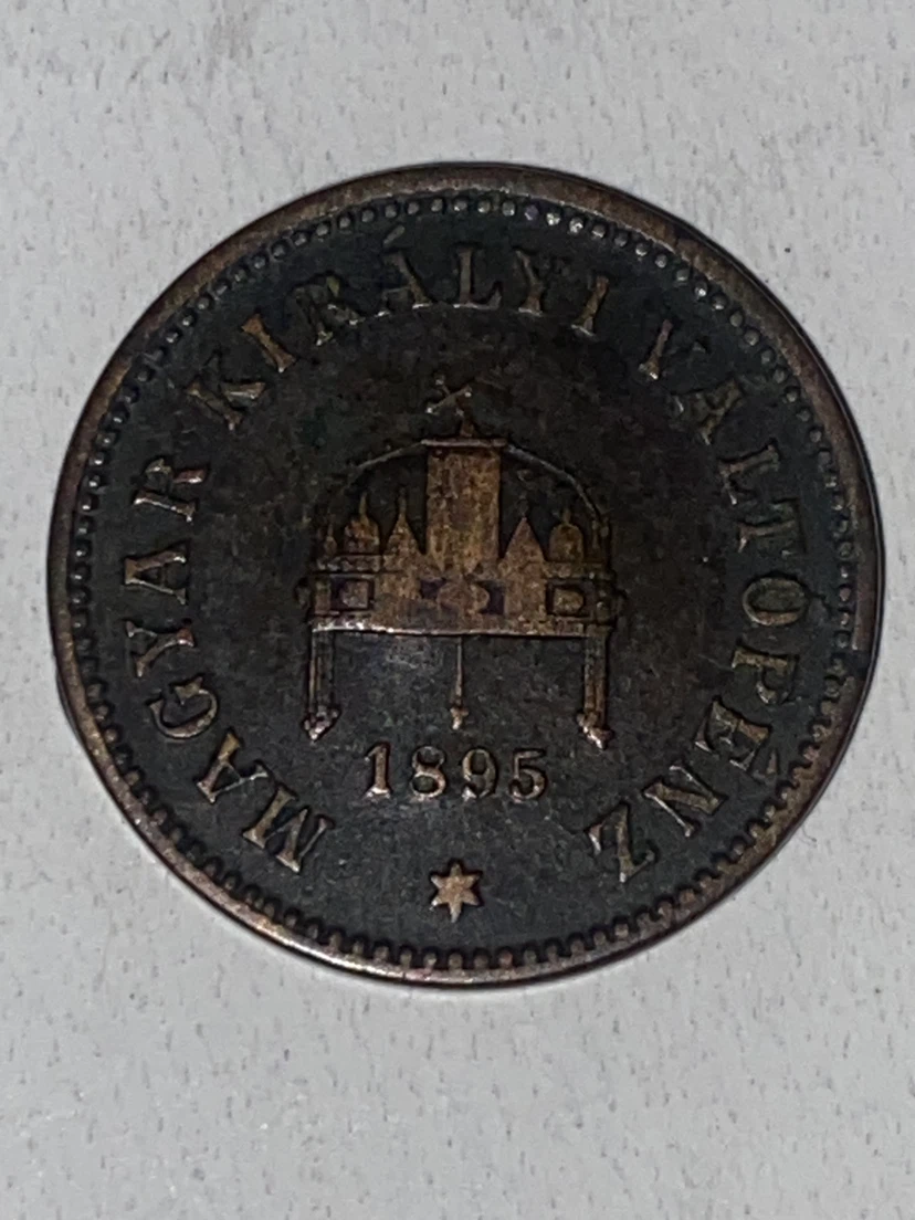 1895 Hungarian 2 krajczar coin