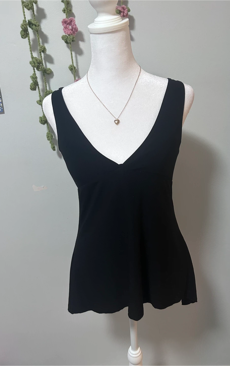 American City Wear Black V-Neck Tank Top with Rhinestone Detail - photo 3