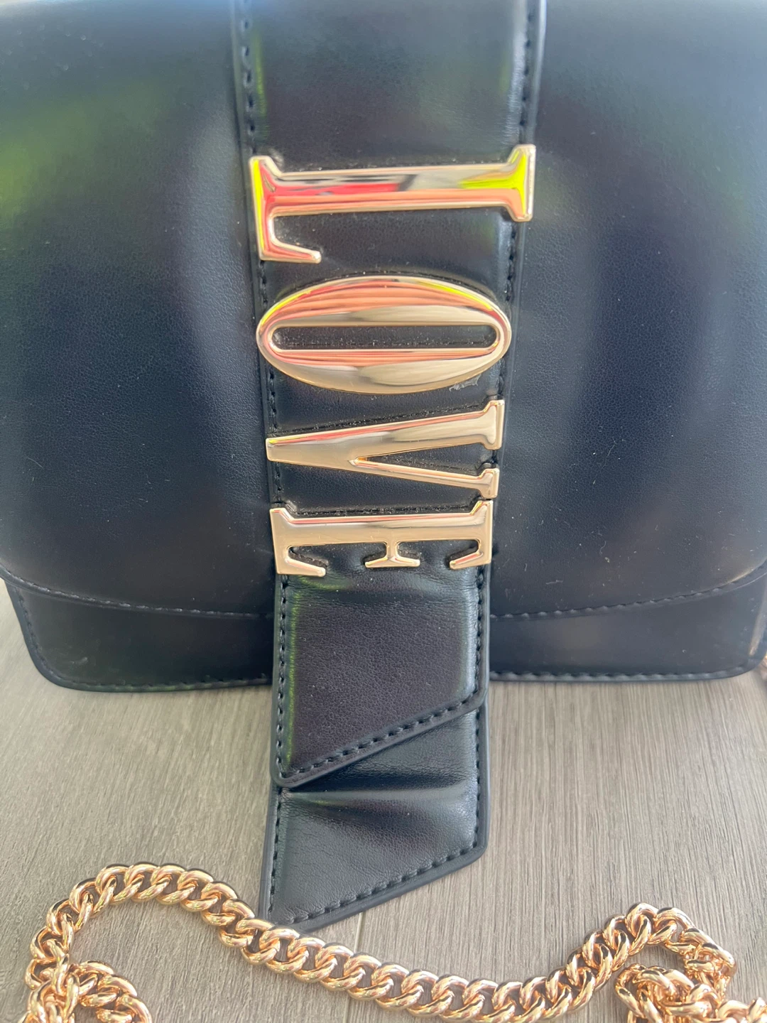 Black crossbody bag with "LOVE" by H&M Europe - photo 2