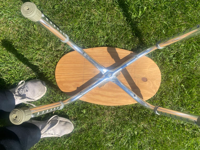 Adjustable Stool with Wooden Seat - photo 3