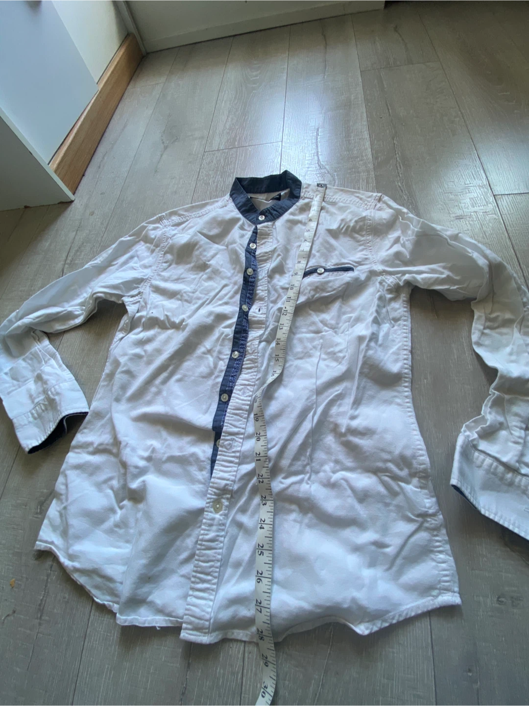 White Long Sleeve Button-Up Shirt