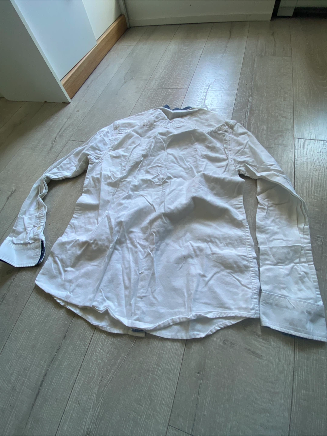 White Long Sleeve Button-Up Shirt - photo 4