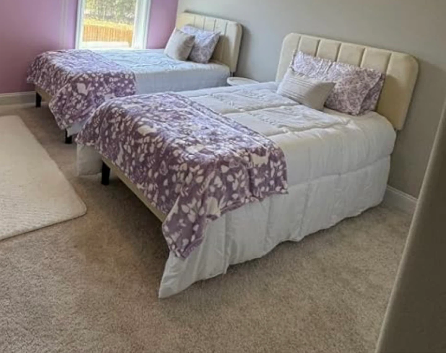 Twin size Bed Frame with Upholstered Adjustable Headboard - photo 5