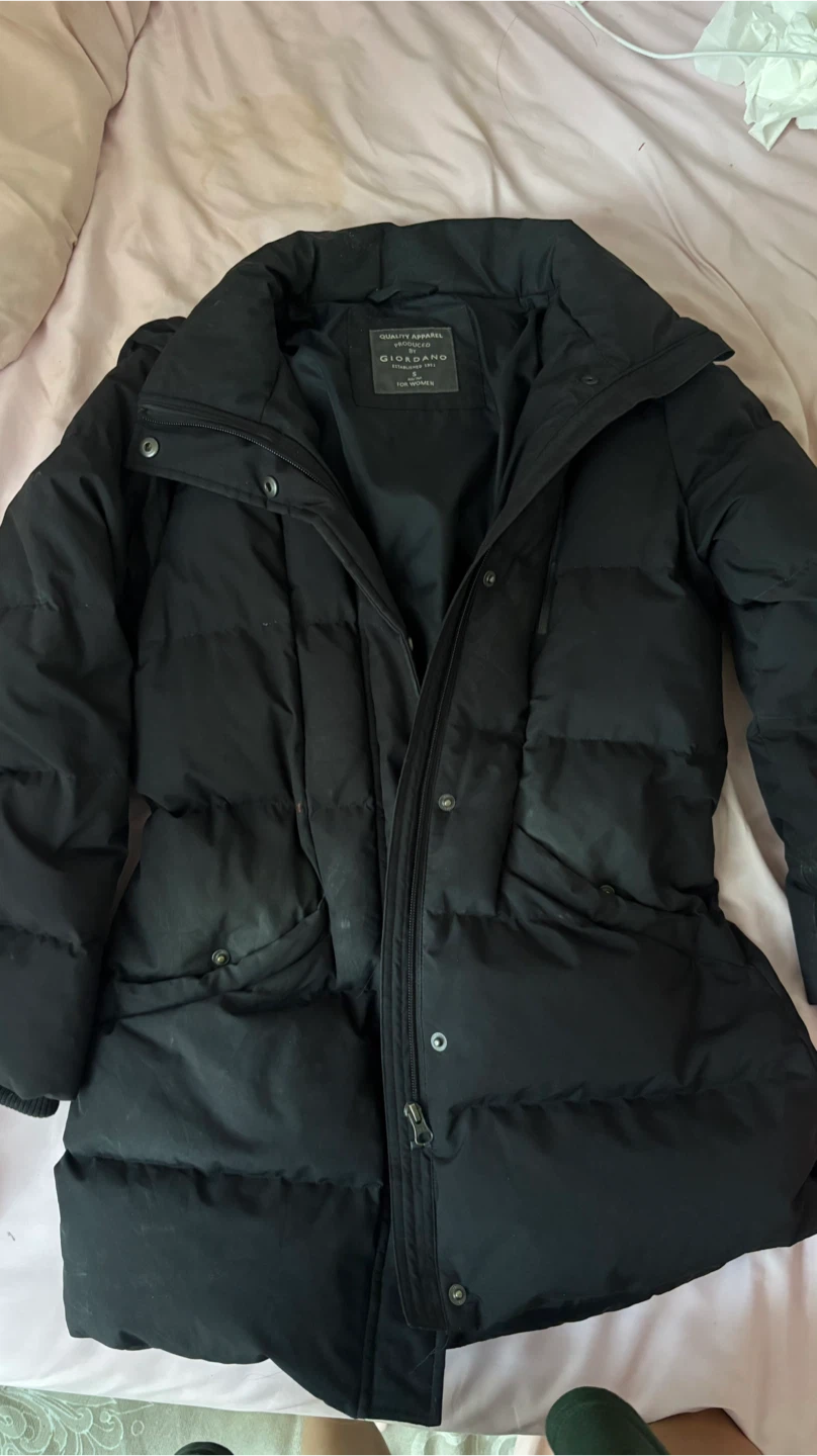Giordano Black Puffer Coat