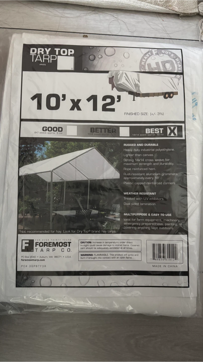 Foremost Tarp Co. Dry Top Tarp 10'x12'