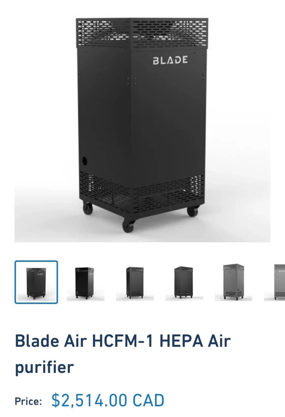 Blade Air HCFC-1 HEPA Air Purifier