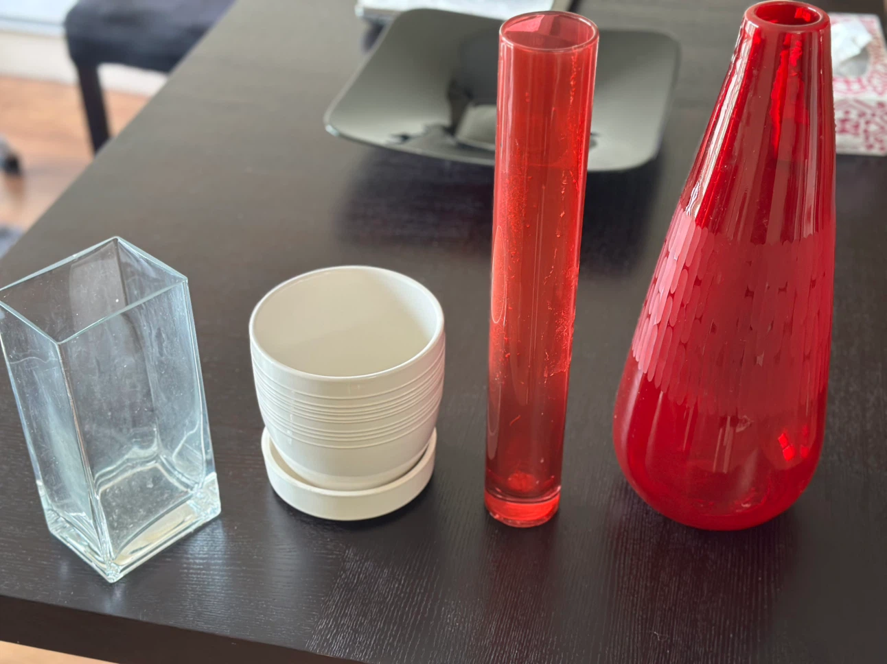 Set of 4 Vases and Pot