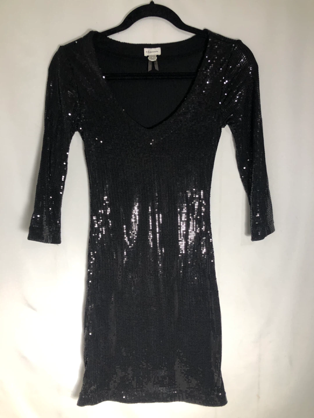 Womens Black Sequins Dress. Size XS. - photo 2