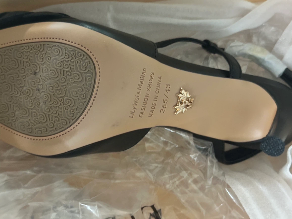 LilyWei & Mailian Women's Black Flower Heel Shoes Size 43 - photo 3