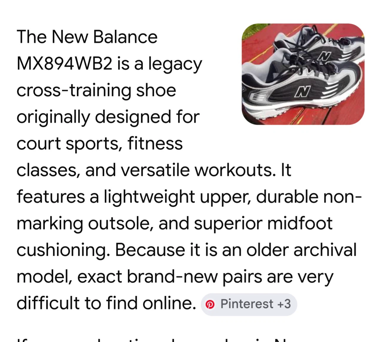 New balance cross training shoes