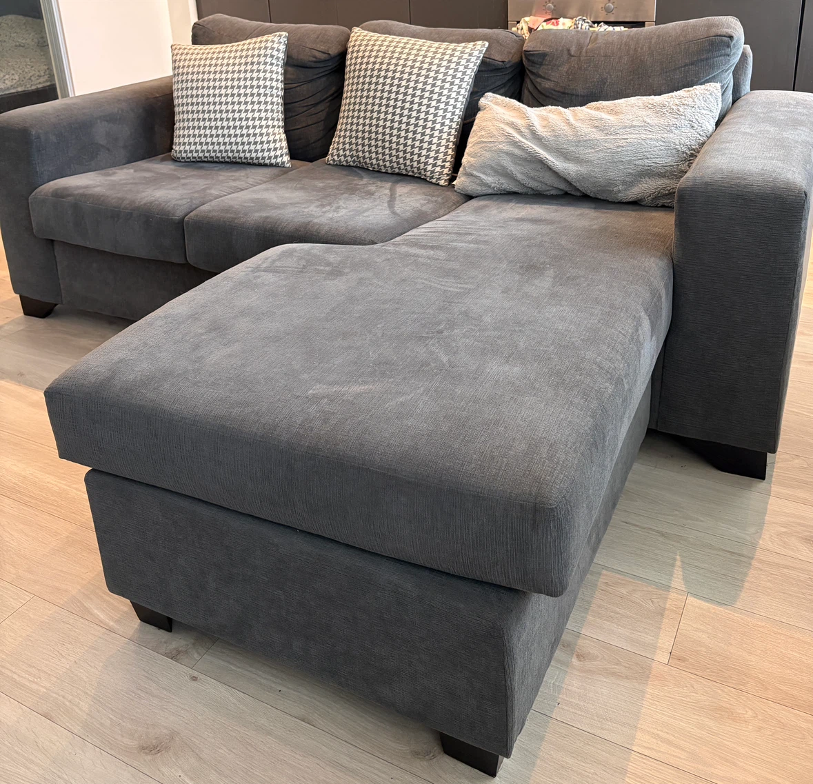 Dark grey cross sectional sofa - photo 4