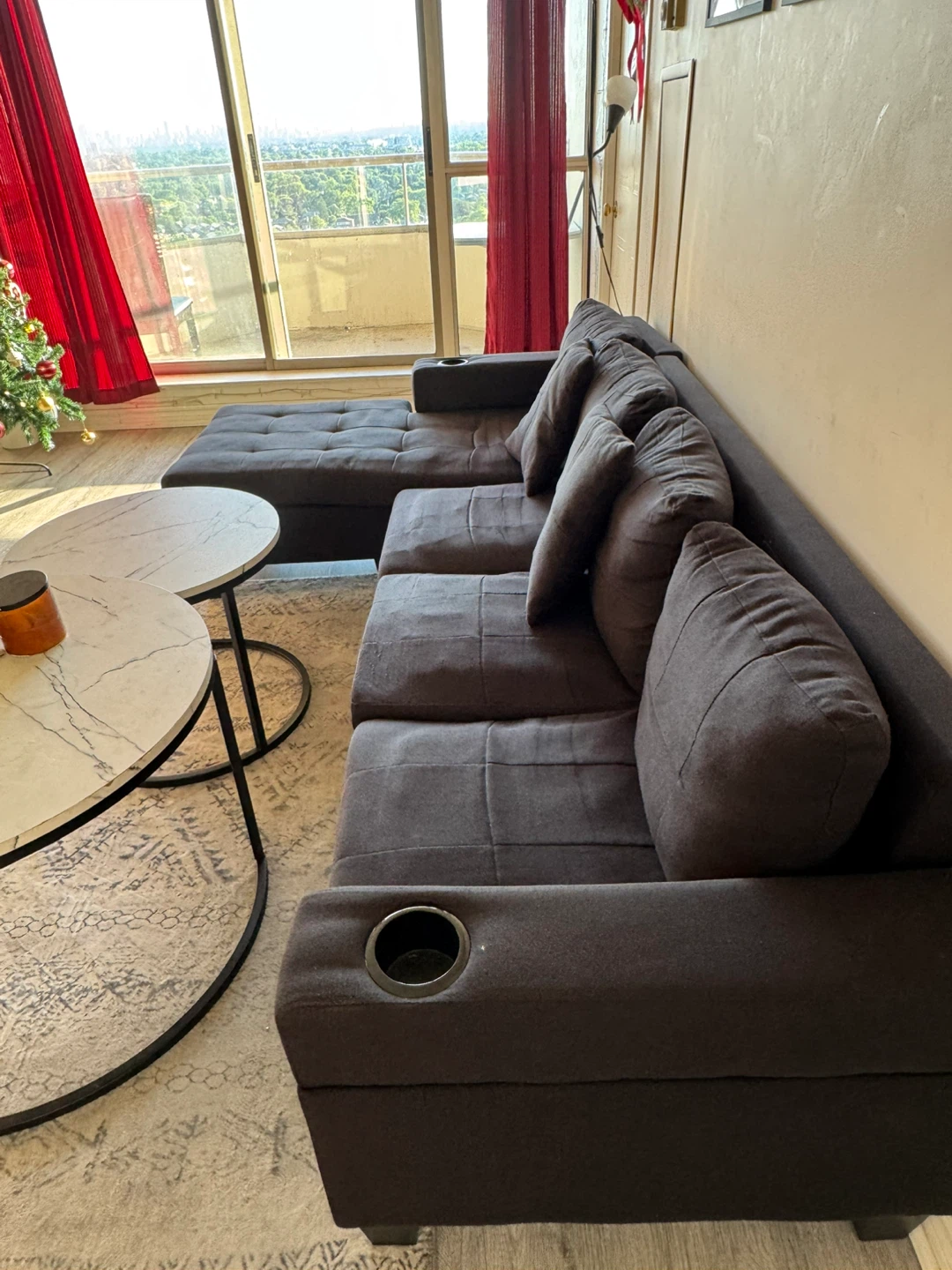 Dark Grey 3+1 L shape Couch - photo 2