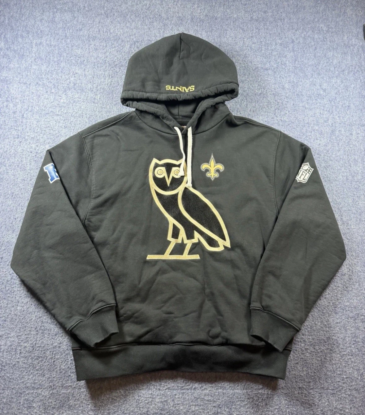 OVO x New Orleans Saints Hoodie Mens 2XL Black