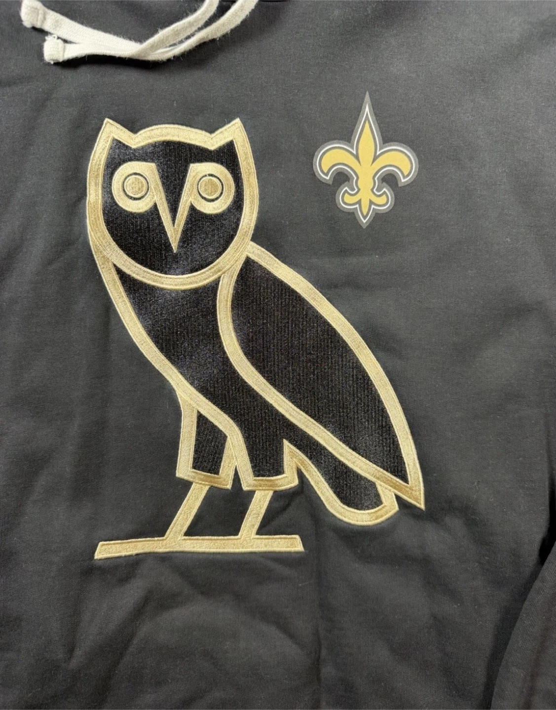 OVO x New Orleans Saints Hoodie Mens 2XL Black - photo 2