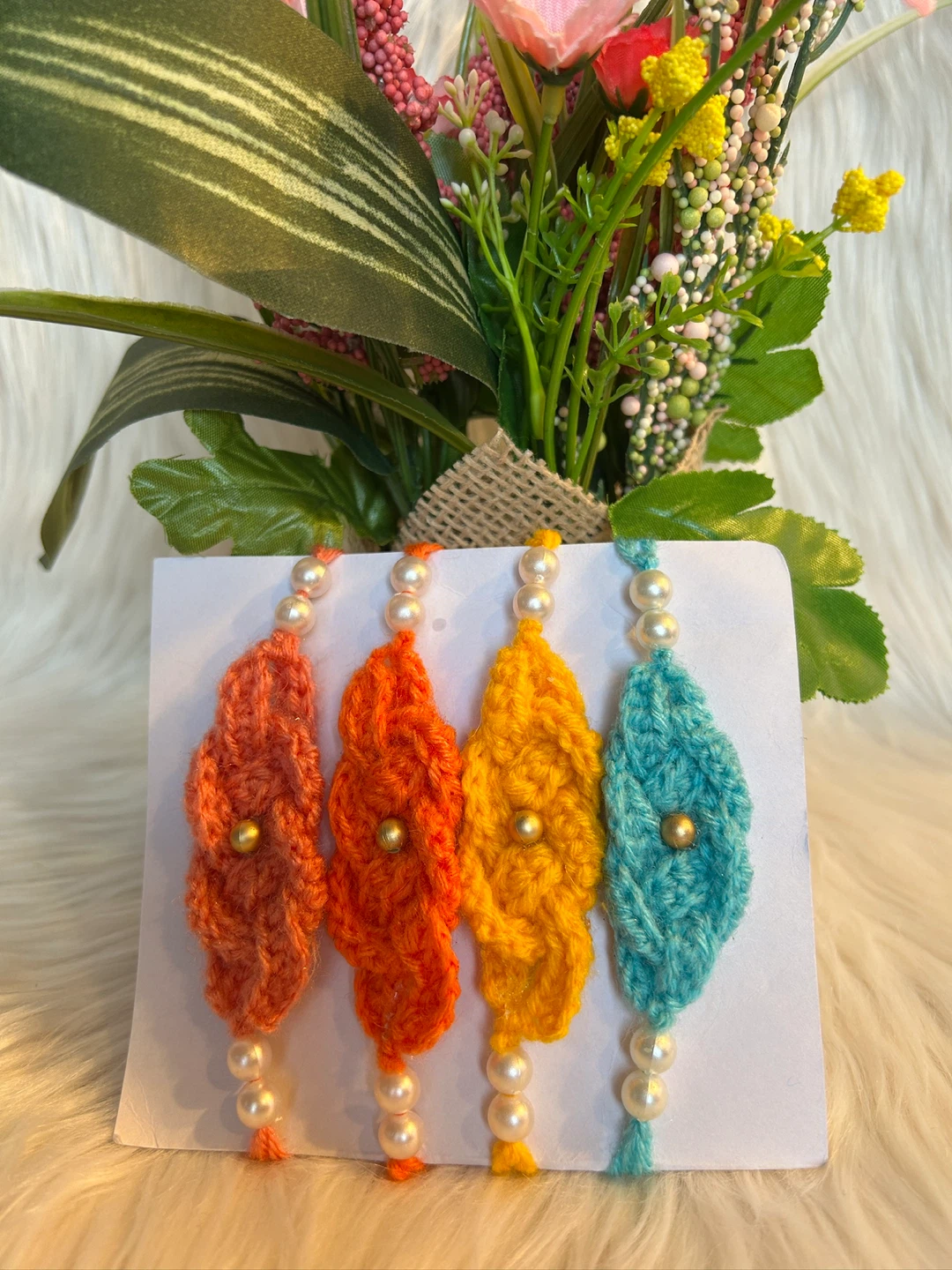 Trendy Handmade Crochet Rakhi