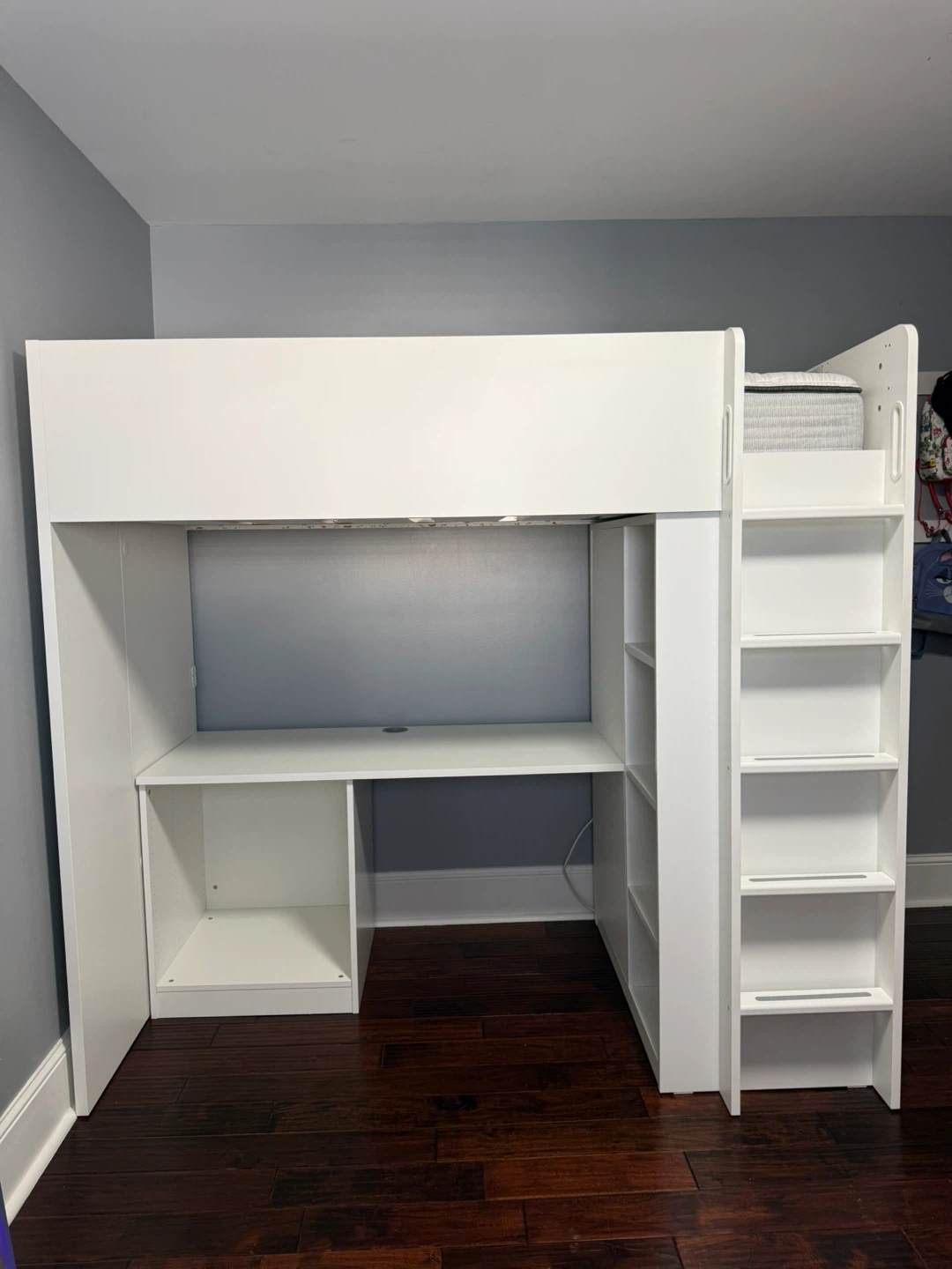 SMÅSTAD Loft Bed Frame, Desk and Storage