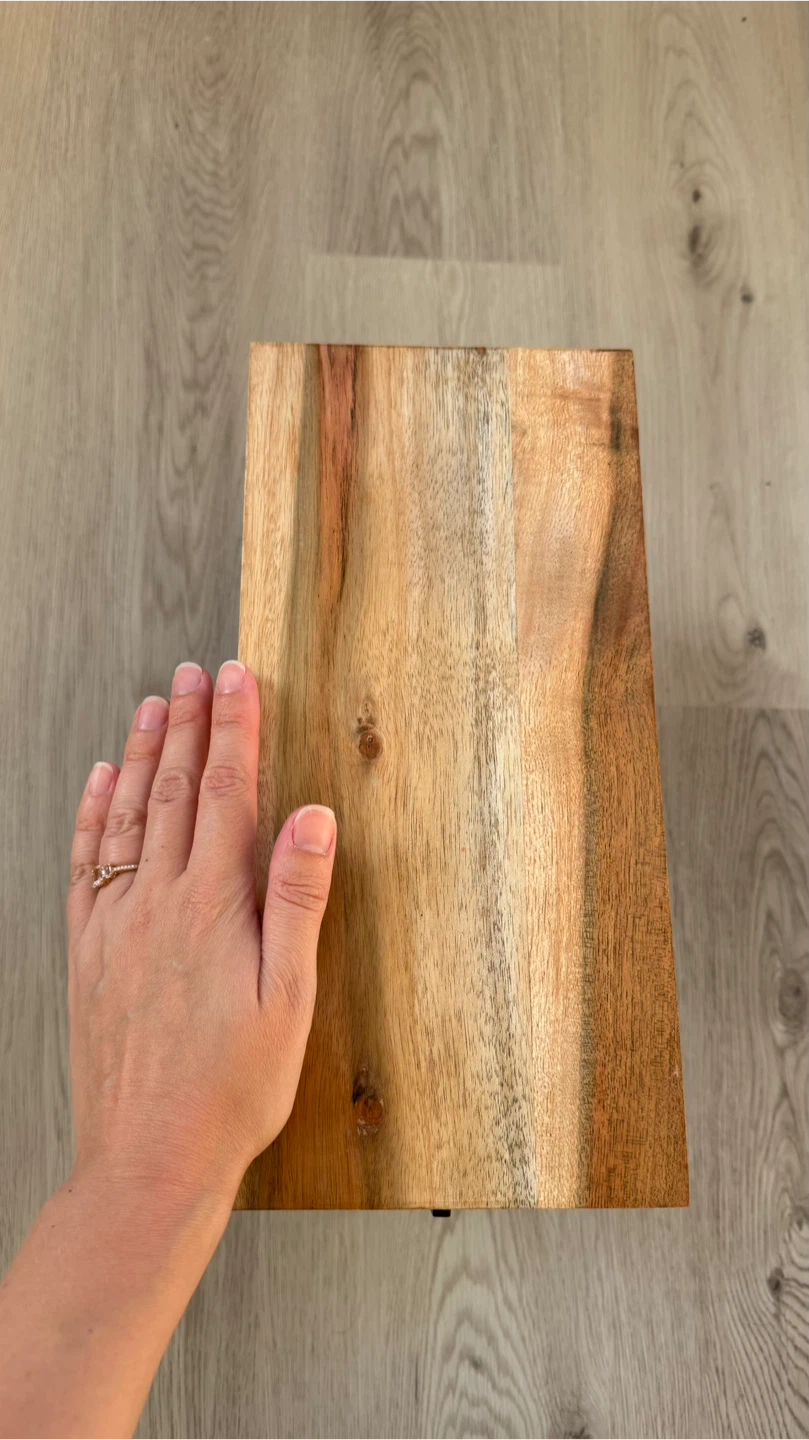 2 level wooden display shelf - photo 3