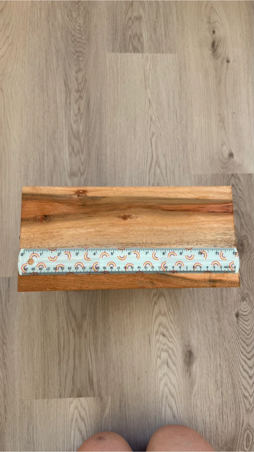 2 level wooden display shelf - photo 4