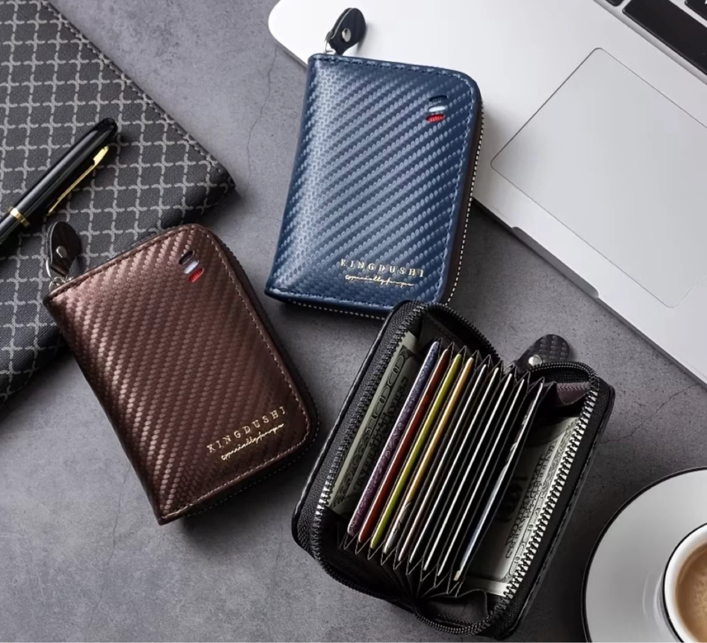Zippered Card Holder Wallet