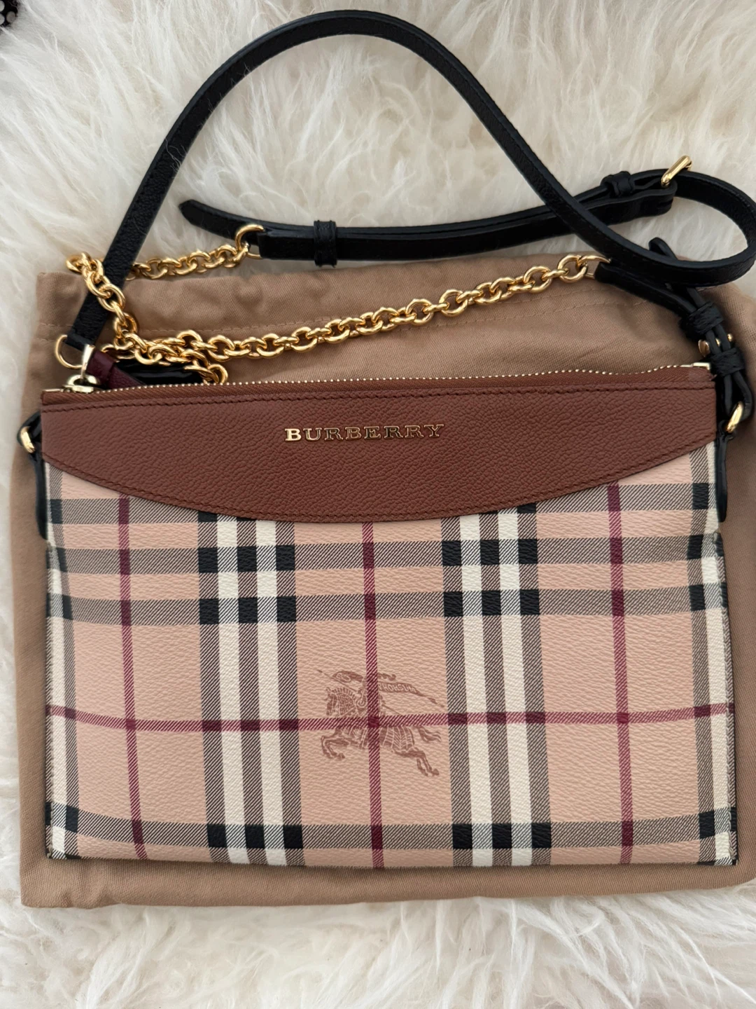 Burberry Haymarket Crossbody Bag