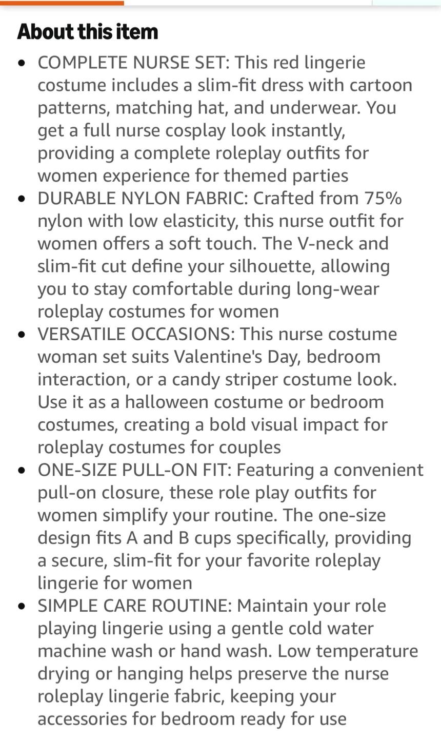 Women's Nurse Lingerie Costume Set - photo 2