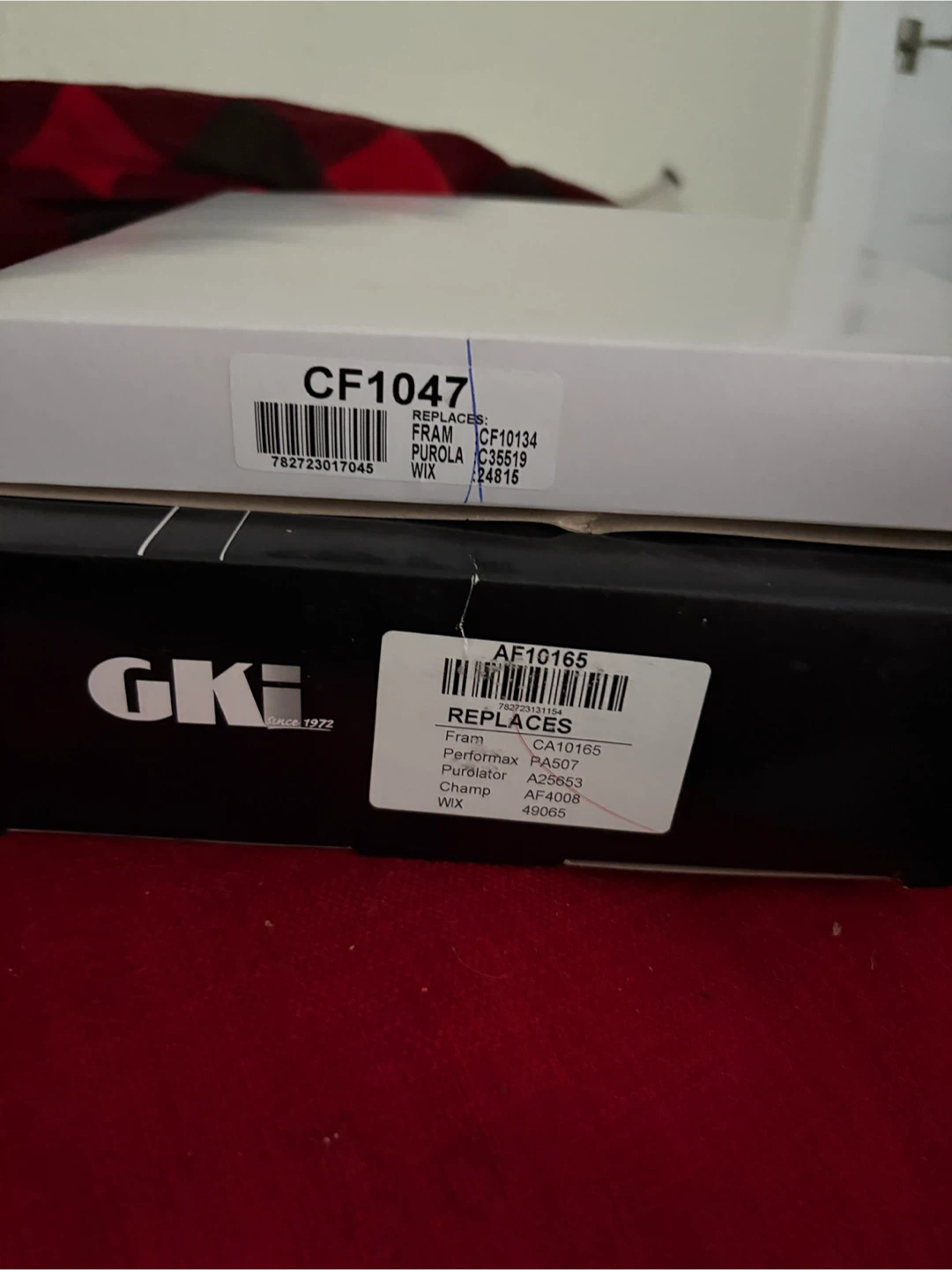 Oil Filter 67356, cabin filter CF1047, air filter AF10165 - photo 2