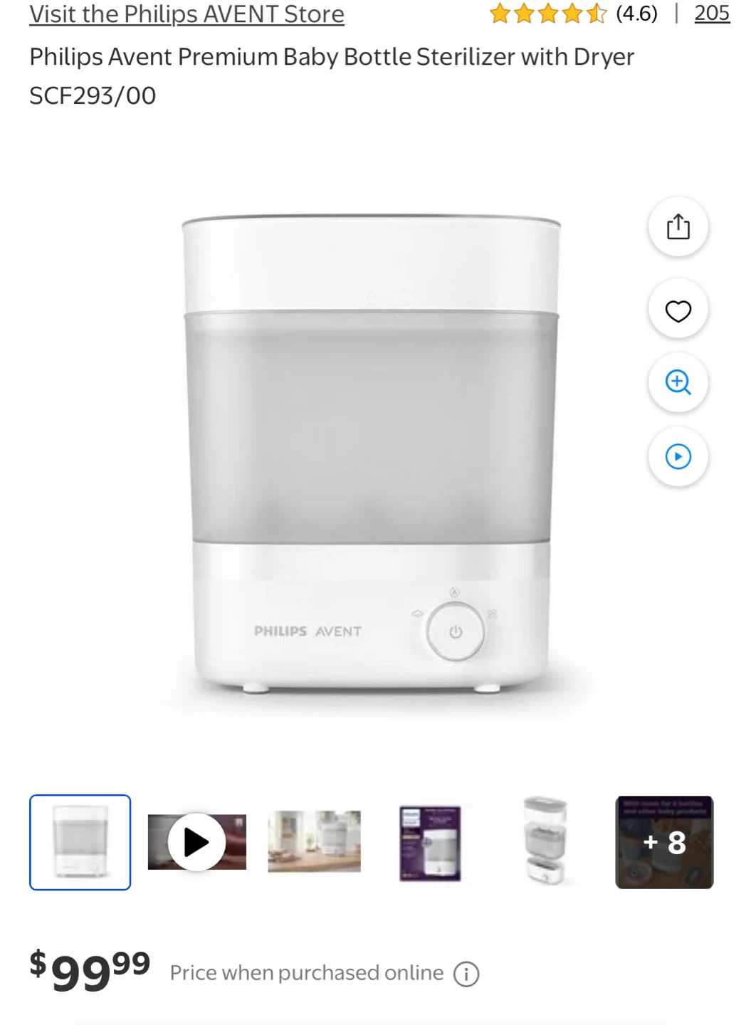 Philips Avent Premium Baby Bottle Sterilizer and Dryer - photo 3