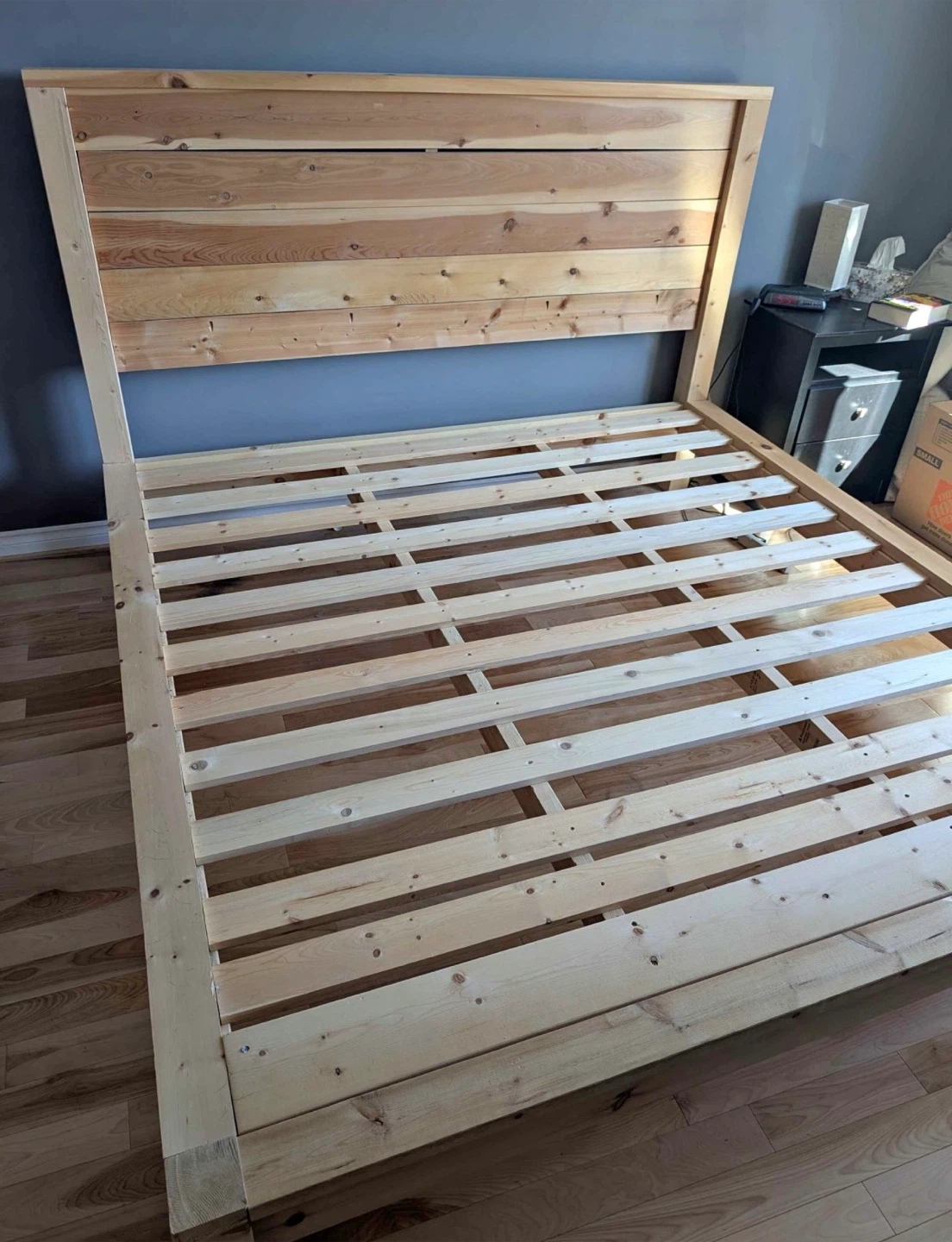 King bed frame wooden