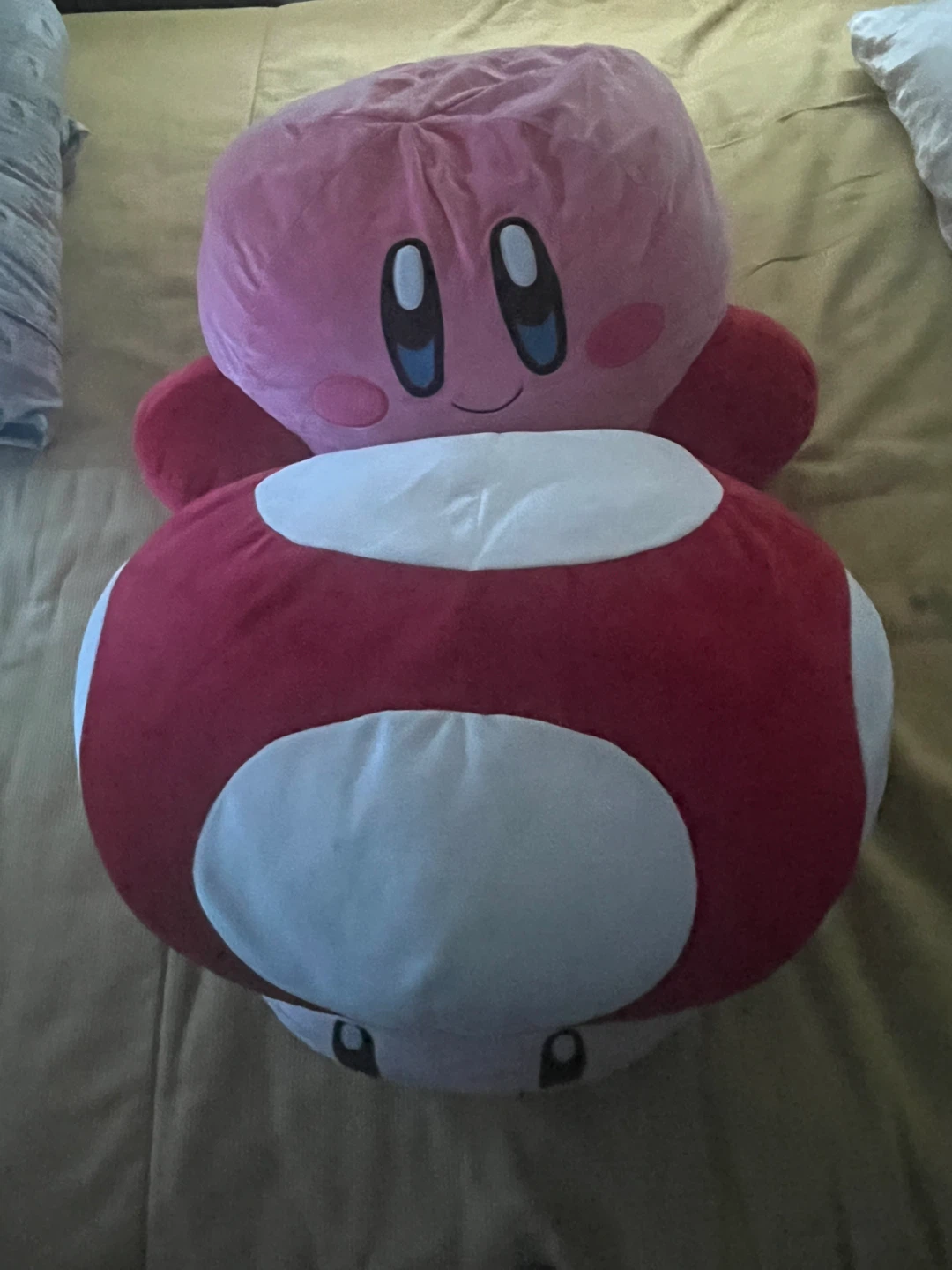 Big Kirby and Mario mushroom plushys