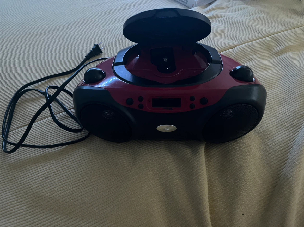 Red Portable CD Player