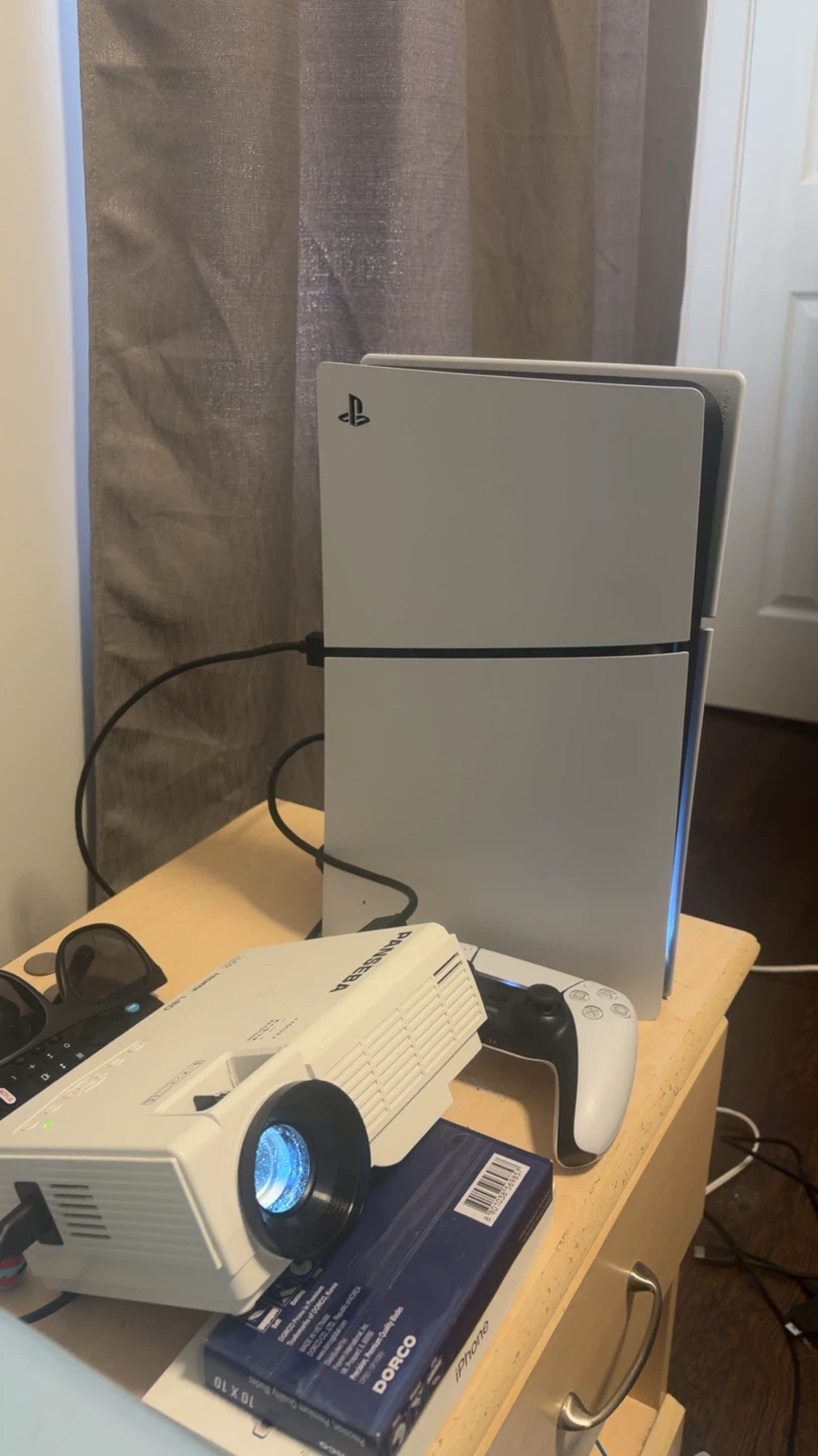 Sony PlayStation 5 slim with box and projector