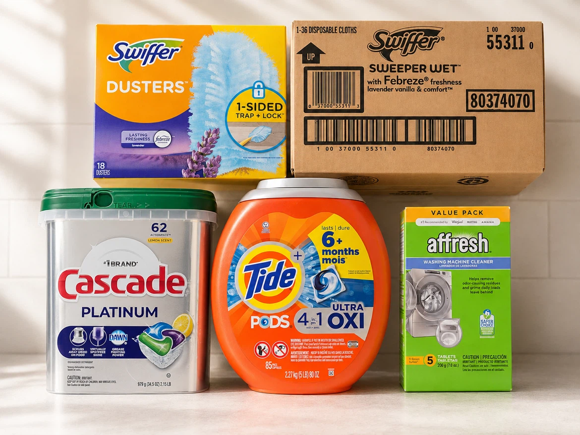A bundle of 5 household cleaning essentials