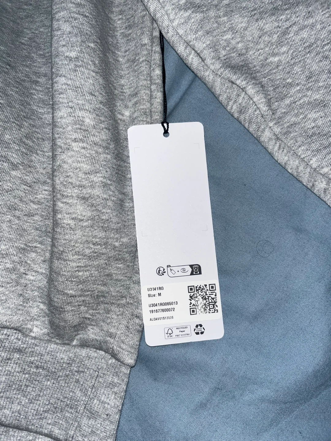 Alo Grey Quarter Zip Sweatshirt - Medium - photo 2