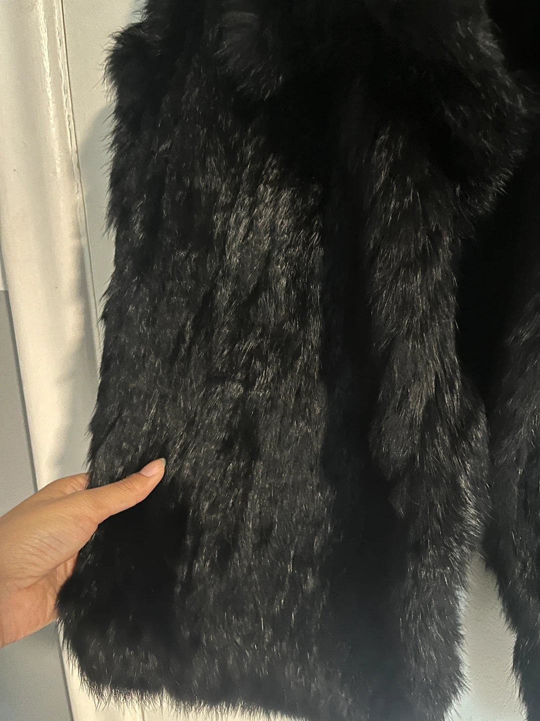 Black Fur Vest -  Women’s L/XL - photo 2