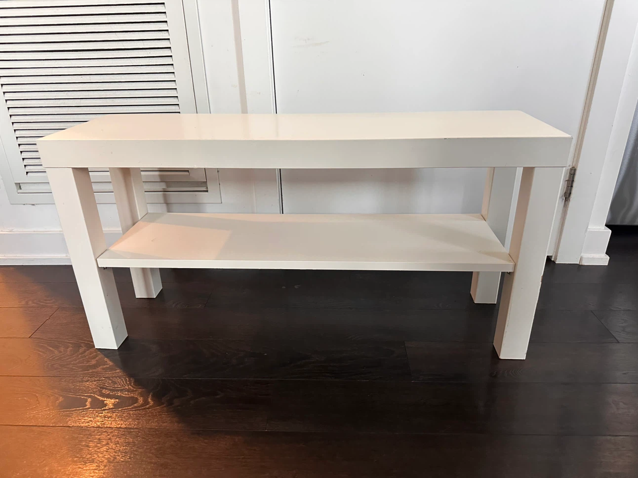 White Shelf Unit/Bench - photo 2
