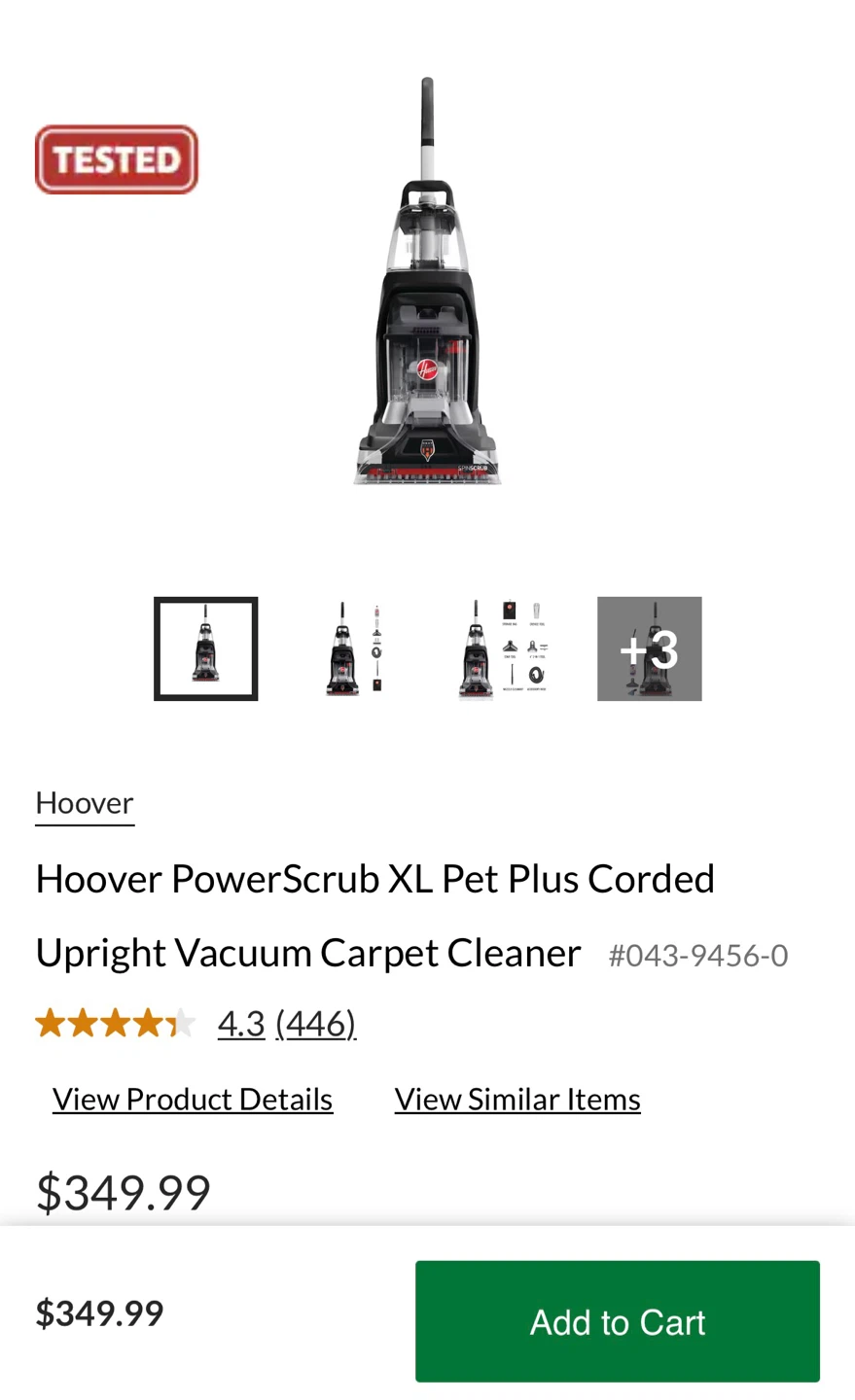 Hoover PowerScrub XL Pet Plus Carpet Cleaner - photo 4