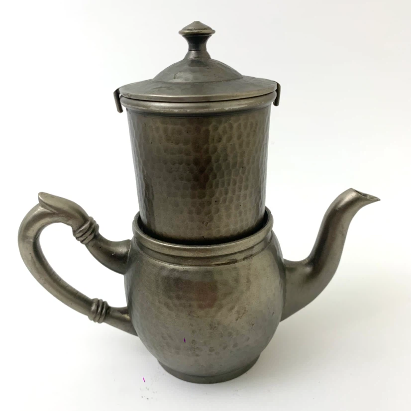 Vintage Coffee Pot Metal Teapot Percolator Rustic Kitchen Décor