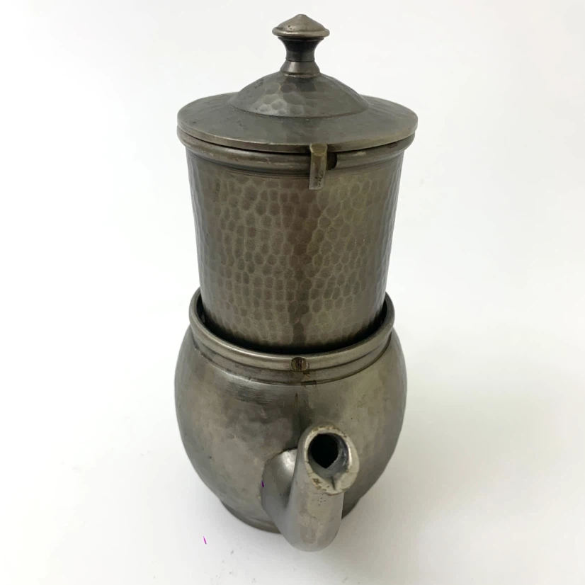 Vintage Coffee Pot Metal Teapot Percolator Rustic Kitchen Décor - photo 3
