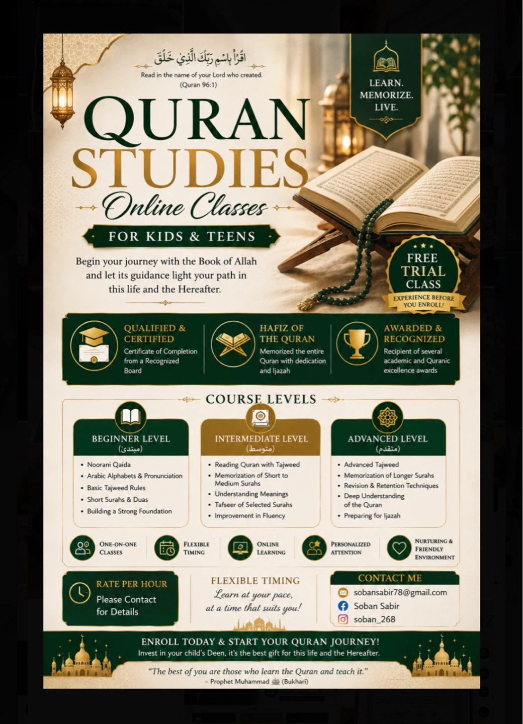Quran Studies Online Classes for Kids & Teens