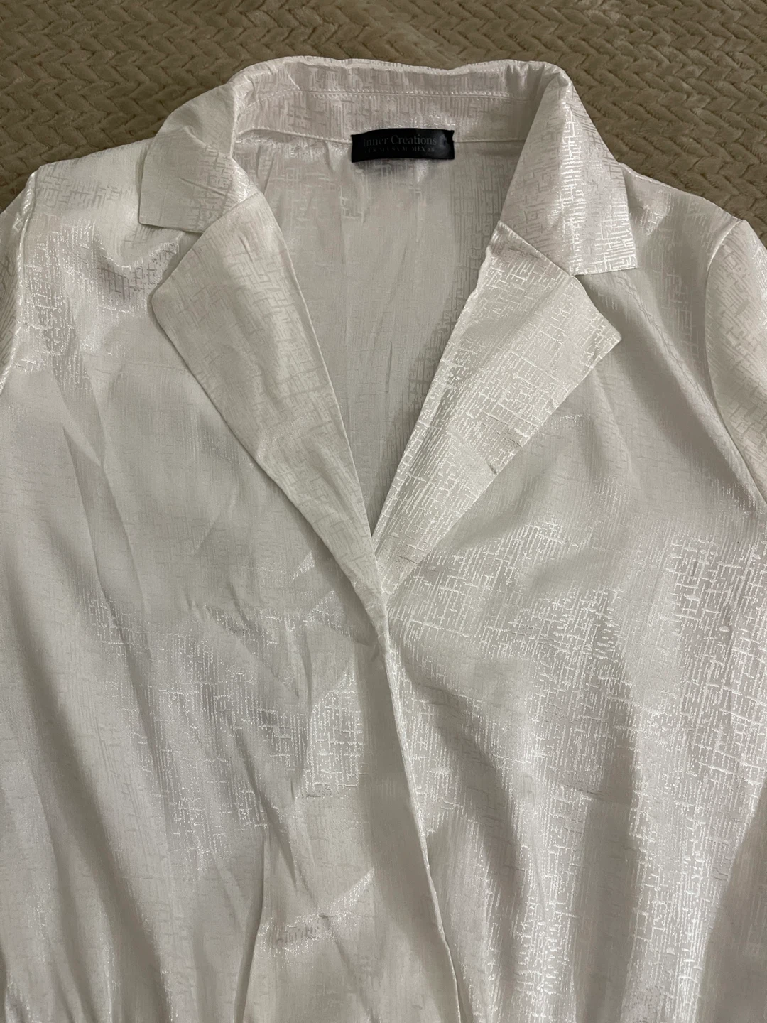 Inner Creations White Textured Bodysuit - photo 2