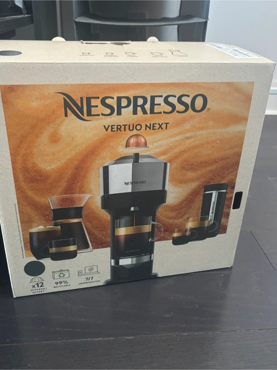 Nespresso Vertuo Next Coffee Machine with milk frother - photo 2