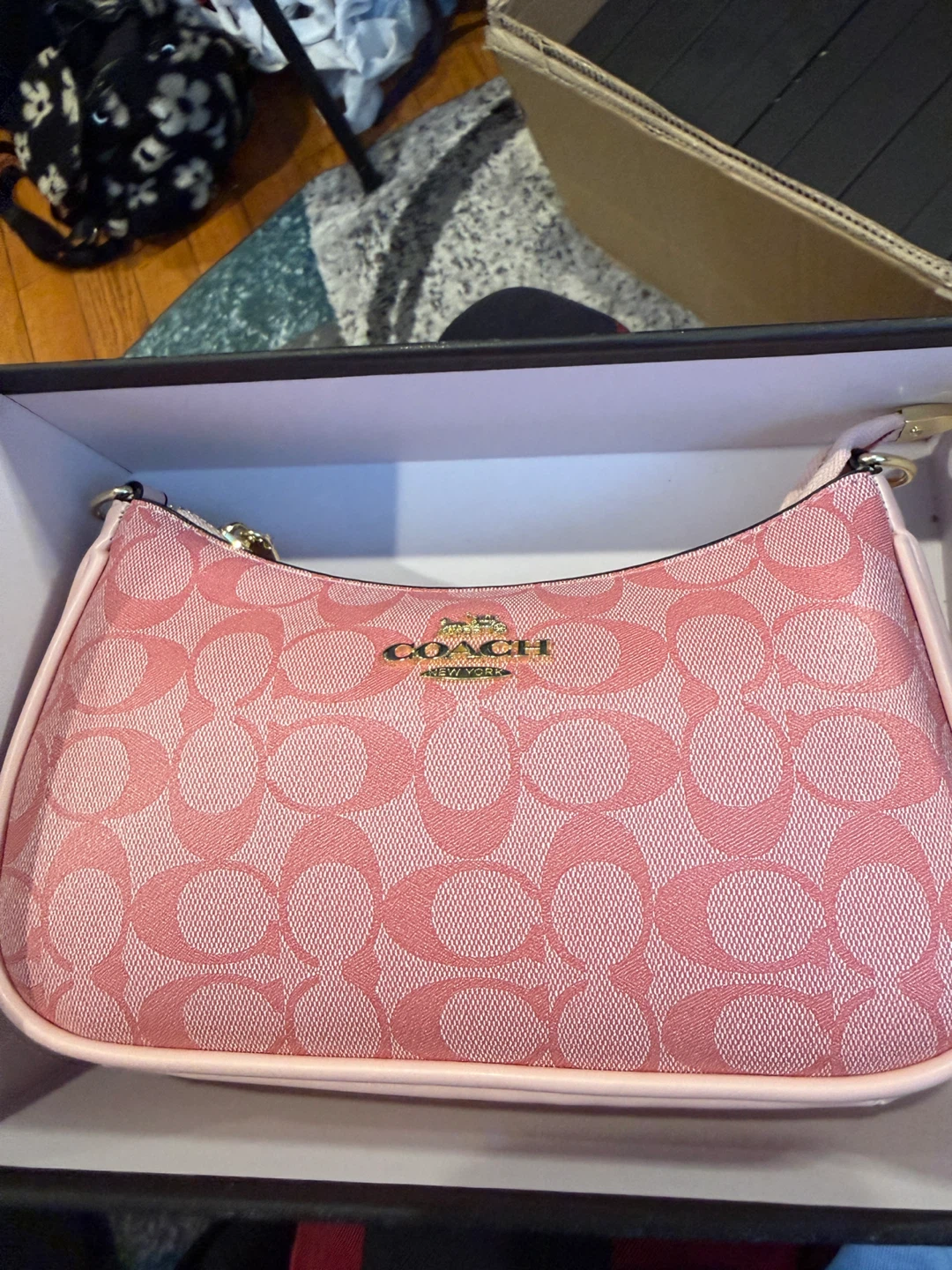 Coach Pink Signature Shoulder Bag